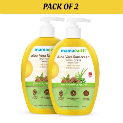 Picture of Mamaearth Aloe Vera Sunscreen Body Lotion SPF 30 Combo