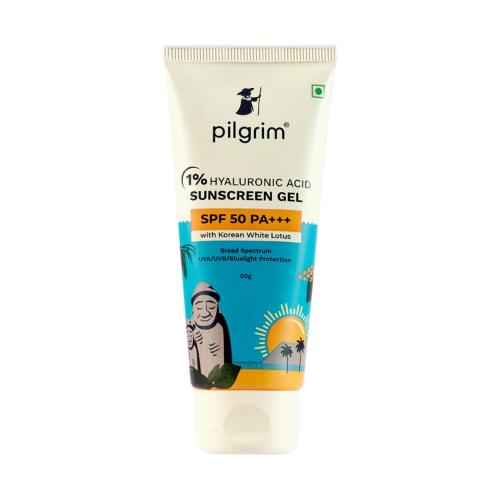 Picture of Pilgrim 1% Hyaluronic Acid Sunscreen Gel SPF 50 PA+++ 50gm