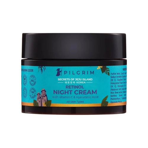 Picture of Pilgrim Retinol Night Cream With Vitamin C & Hyaluronic Acid 50gm