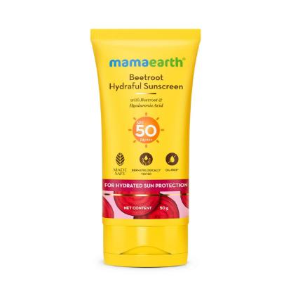 Picture of Mamaearth Beetroot Hydraful Sunscreen SPF 50++++ 50gm