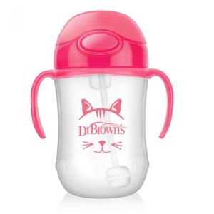 Picture of Dr. Brown's 9 Oz/270ml Baby's First Straw Cup - Pink (6M+) (TC91011-INTL)