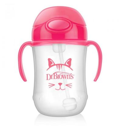 Picture of Dr. Brown's 9 Oz/270ml Baby's First Straw Cup - Pink (6M+) (TC91011-INTL)