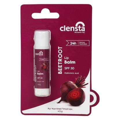 Picture of Clensta Beetroot Lip Balm With Hyaluronic Acid SPF 30 4.5gm