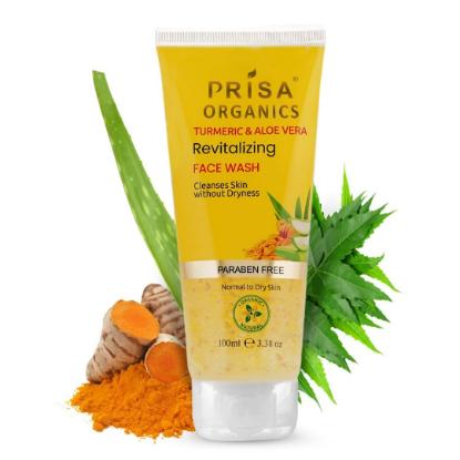 Picture of Prisa Organics Turmeric & Aloe Vera Revitalizing Face Wash 100ml 