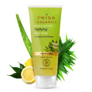 Picture of Prisa Organics Neem & Aloe Vera Purifying Face Wash Controls Acne & Pimple 100ml