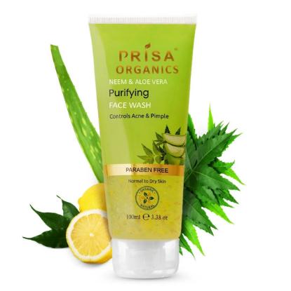 Picture of Prisa Organics Neem & Aloe Vera Purifying Face Wash Controls Acne & Pimple 100ml