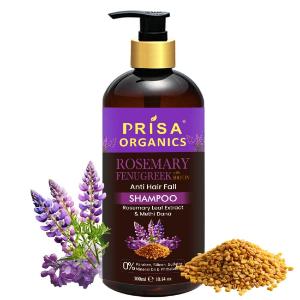 Picture of Prisa Organics Rosemary & Fenugreek Shampoo for Hair Growth & Hair Fall Control  300ml
