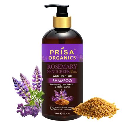 Picture of Prisa Organics Rosemary & Fenugreek Shampoo for Hair Growth & Hair Fall Control  300ml