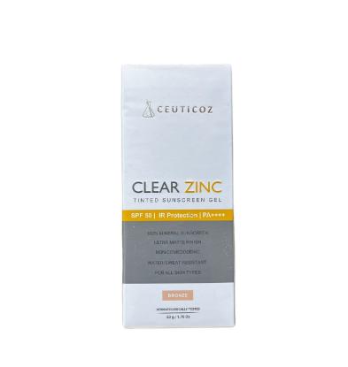 Picture of Ceuticoz Clear Zinc Tinted Sunscreen Gel SPF 50 PA++++ (Bronze) 50gm