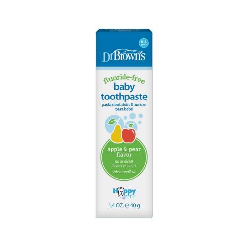 Picture of Dr. Brown's Fluoride-Free Apple & Pear Flavor Baby Toothpaste 40gm