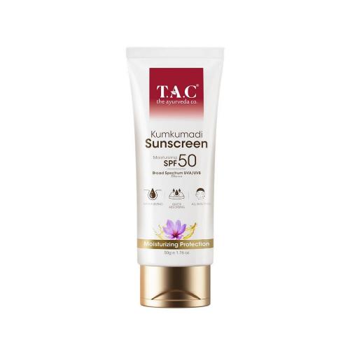 Picture of T.A.C. Kumkumadi Sunscreen Ultra Light SPF 50 With UVA/UVB PA+++ 50gm