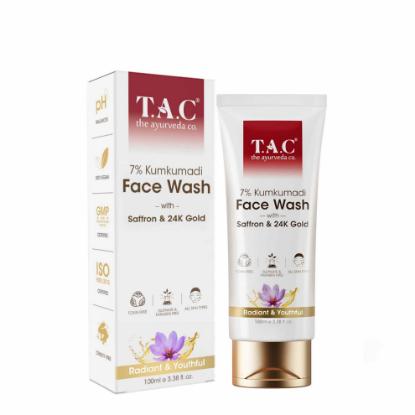 Picture of T.A.C. 7% Kumkumadi Face Wash With Saffron & 24K Gold 100ml