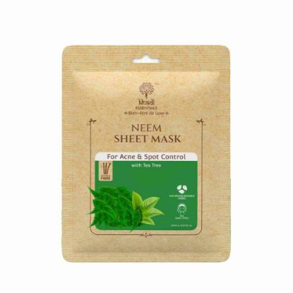 Picture of Khadi Essentials Neem Sheet Mask With Tea Tree Sheet Mask 20ml