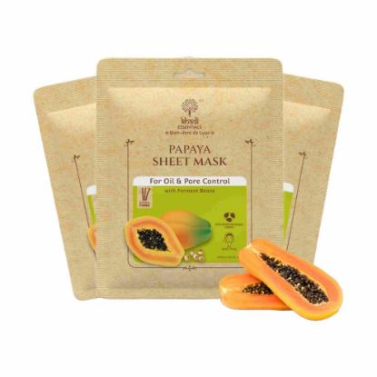 Picture of Khadi Essentials Papaya Sheet Mask With Ferment Beans 20ml