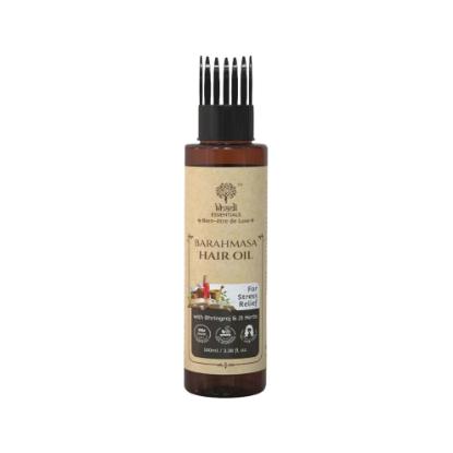 Picture of Khadi Essentials Barahmasa Hair Oil With Bhringraj & 21 Herbs 100ml