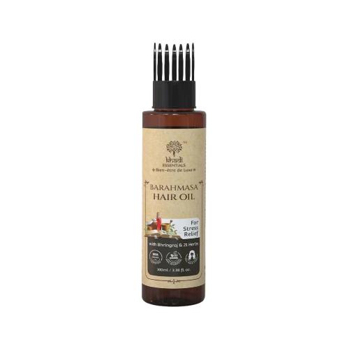 Picture of Khadi Essentials Barahmasa Hair Oil With Bhringraj & 21 Herbs 100ml