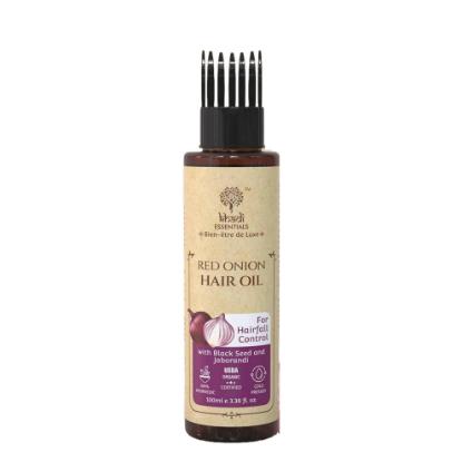 Picture of Khadi Essentials Red Onion Hair Oil With Black Seed & Jaborandi 100ml