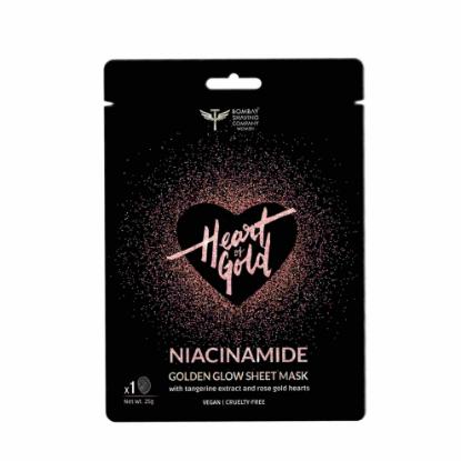 Picture of Bombay Shaving Company Niacinamide Golden Glow Face Sheet Mask 25gm