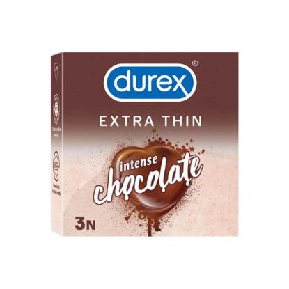 Picture of Durex Extra Thin Intense Chocolate Flavored Condoms 3'S