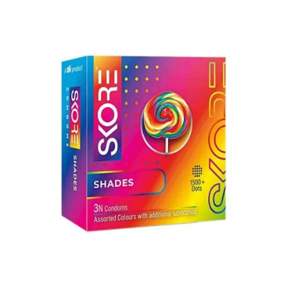 Picture of Skore Shades Dotted Condoms 3'S