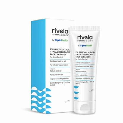 Picture of Rivela Dermascience 2% Salicylic Acid + Hyaluronic Acid Face Cleanser 100ml