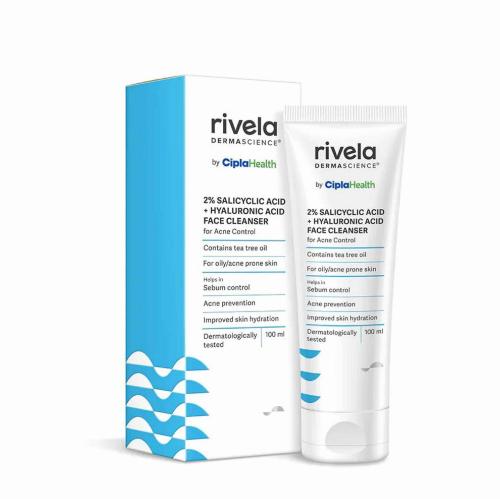 Picture of Rivela Dermascience 2% Salicylic Acid + Hyaluronic Acid Face Cleanser 100ml