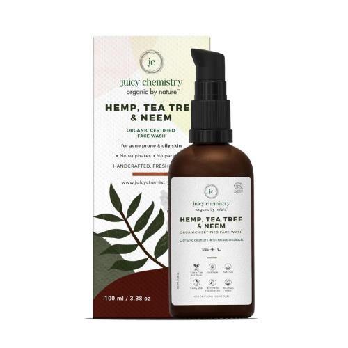 Picture of Juicy Chemistry Face Wash For Acne Prone & Oily Skin With Hemp, Tea Tree & Neem 100ml