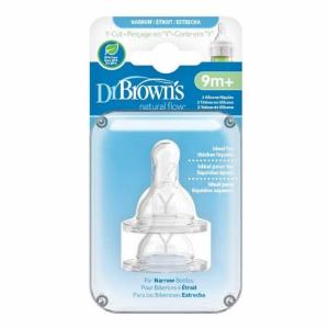 Picture of Dr. Brown's Y-Cut Silicone Narrow Nipple, 2-Pack (312-INTL)