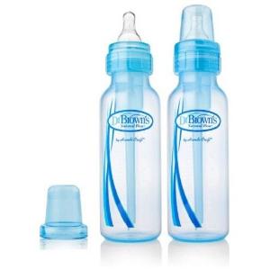 Picture of Dr. Brown's 8oz/250ml Options+ Narrow Anti-Colic Baby Bottle BLUE, 2-Pack (SB82405-ESX)
