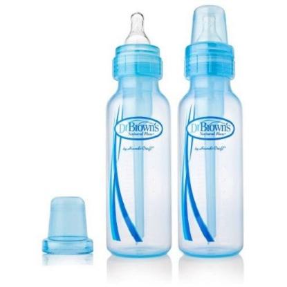 Picture of Dr. Brown's 8oz/250ml Options+ Narrow Anti-Colic Baby Bottle BLUE, 2-Pack (SB82405-ESX)