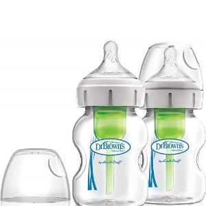 Picture of Dr. Brown's 5 oz/150ml Options+ Wide-Neck Bottle, Glass, 2- Pack (WB52700-P2)
