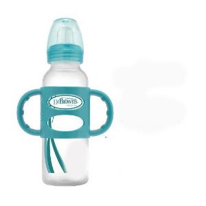 Picture of Dr. Brown's 8oz/250ml PP N Sippy Straw Bottles w/ Silicone Handles, Green, Single (SB81103)