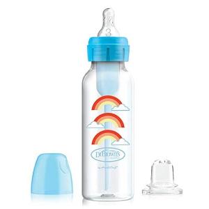 Picture of Dr. Brown's 8oz/250ml Options+ PP Narrow Anti-Colic Baby Bottle to Sippy, Blue, 1-Pack (SB8192-P3)