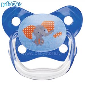 Picture of Dr. Brown's PreVent Contoured SHIELD Pacifier, Stage 2, Blue, 1-Pack (PV21407-ES)