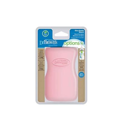 Picture of Dr. Brown's 9oz / 270ml Wide-Neck Glass Bottle Sleeve - Pink (AC087)