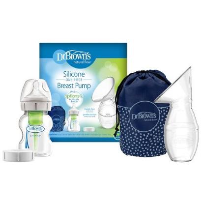 Picture of Dr. Brown's Silicone One-Piece Breast Pump Wide-Neck Bottle w/ 5oz/150ml (BF035)