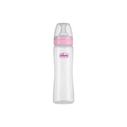 Picture of Chicco Bottle Feed Easy 250ml Pink Medium 2M+