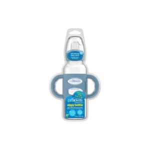 Picture of Dr.Brown 8oz/250ml Narrow Sippy Spout Bottle w/ Silicone Handles,Lt Blue,1-Pack(SB81071-P3)