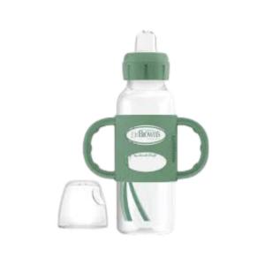 Picture of Dr.Brown 8oz/250ml Narrow Sippy Spout Bottle w/ Silicone Handles,Green,1-Pack(SB81077-P3)