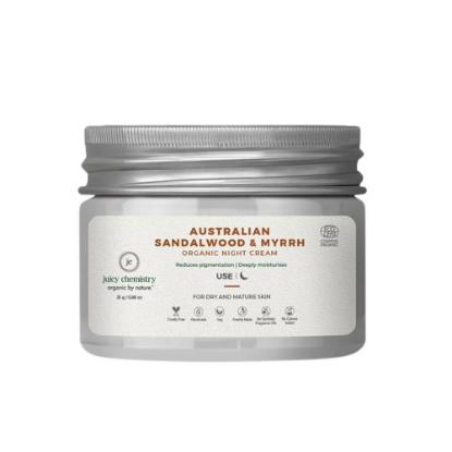 Picture of Juicy Chemistry Organic Night Cream for Anti-Ageing and Pigmentation Control with Australian Sandalwood and Myrrh 25gm