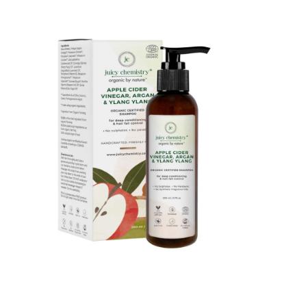 Picture of Juicy Chemistry Organic Shampoo for Deep Conditioning and Hair Fall Control with Apple Cider Vinegar, Argan and Ylang Ylang 200ml
