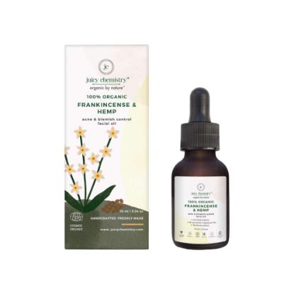Picture of Juicy Chemistry Facial Oil for Acne and Blemish Control with Frankincense and Hemp 10ml