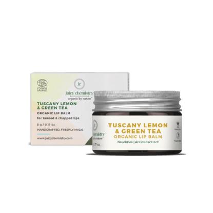 Picture of Juicy Chemistry Lip Balm For Tanned & Chapped Lips With Tuscany Lemon & Green Tea 5gm