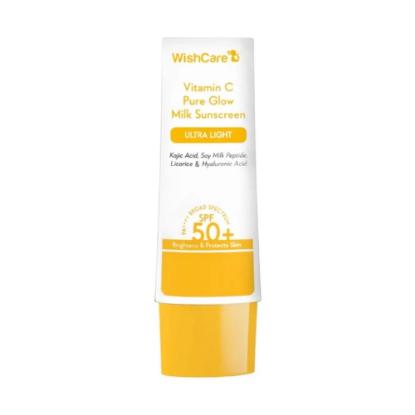 Picture of WishCare 2% Vitamin C Pure Glow Milk Sunscreen SPF 50 PA++++ 50gm