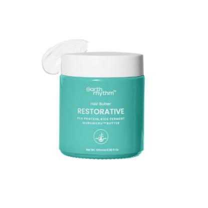 Picture of Earth Rhythm Restorative Hair Butter for Curly and Wavy Hair with Pea Protein, Murumuru & Rice Ferment 100ml