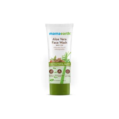 Picture of Mamaearth Aloe Vera Face Wash with Aloe Vera & Ashwagandha for a Youthful Glow - 100ml