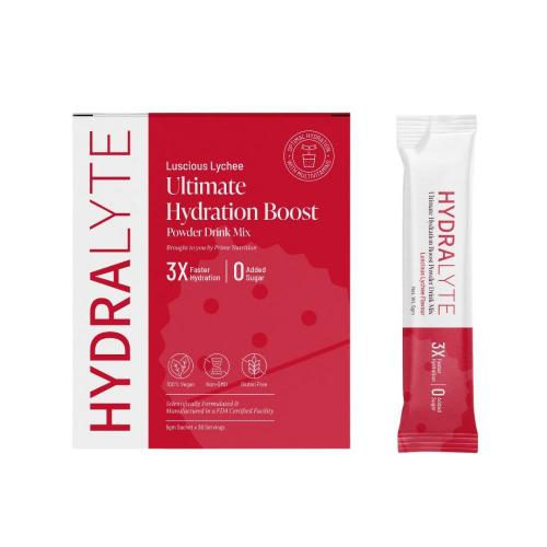 Picture of Hydralyte Ultimate Hydration Boost Powder Drink Mix - Luscious Lychee Flavour 30pcs