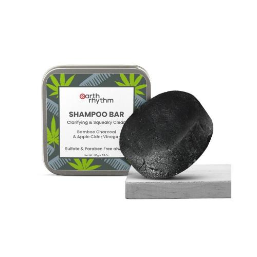 Picture of Earth Rhythm Hemp & Charcoal Shampoo Bar - 80gm (Tin Box)