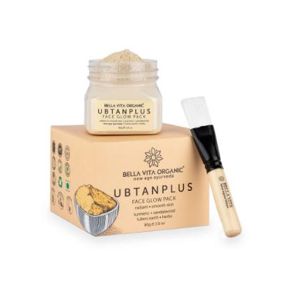 Picture of Bella Vita Organic Ubtan Plus Face Pack for Glowing Skin, Oil Control, Acne, Detan, Blemishes, Pigmentation & Brightening - 80gm