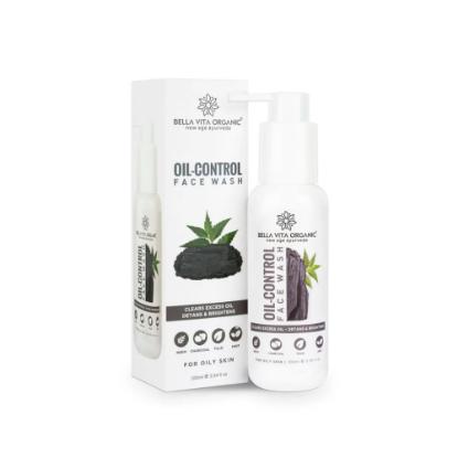 Picture of Bella Vita Organic Oil Control Face Wash with Activated Charcoal For Deep Cleansing, Dirt Removal & Skin Brightening - 100gm